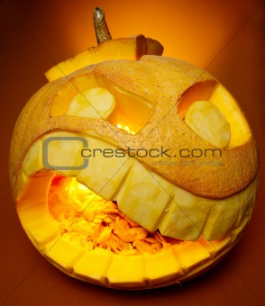 orange smiling pumpkin