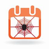 Calendar icon with spider