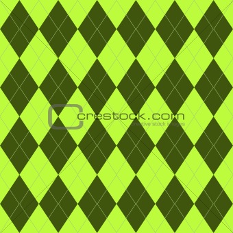 Pattern with green rhombuses 