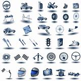 Blue Transport Icons