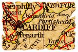 Cardiff old map