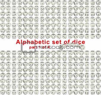alphabet dice. Part 1 of 4