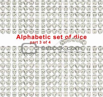 alphabet dice. Part 3 of 4