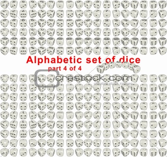 alphabet dice. Part 4 of 4