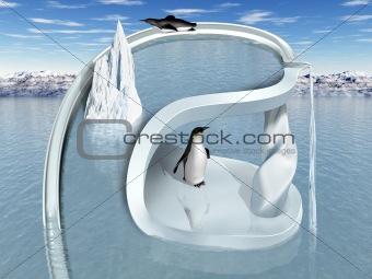 Surreal Penguin Wonderland