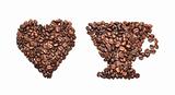 Coffee closeup isolated on white