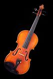 Complete Violin Viola Isolated on Black
