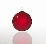 glossy red christmas ball