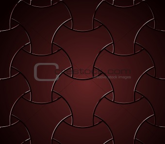 Chain fence isolated against on red. Vector
