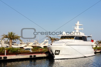 Moder yacht in Spain