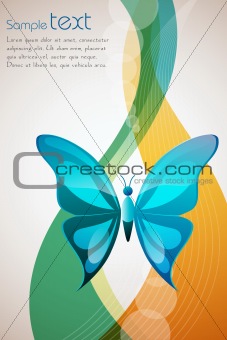 butterfly on abstract background