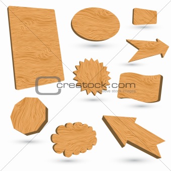 Wood vector labels