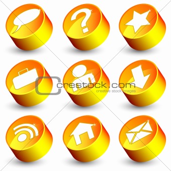 Orange web icons