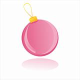 pink christmas ball