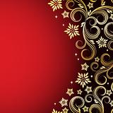 Vintage floral background Red and Gold
