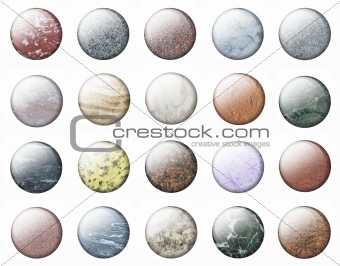 Glossy Marble buttons