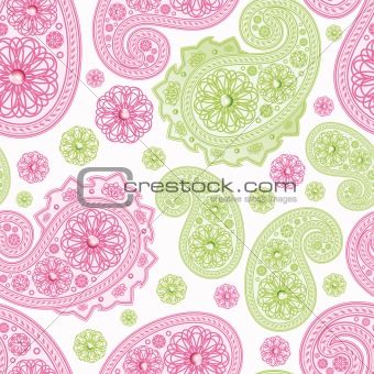 Seamless Background with paisleys.