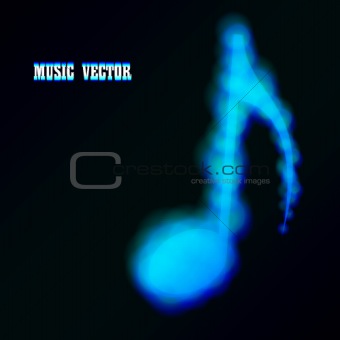 Eps blue glow music note