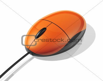 orange computer mouse