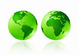 green transparent globes