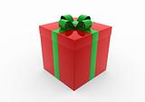 3d red green gift box