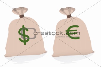 Two large bags of money