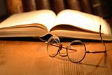 Old Eyeglasses And Books