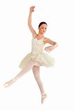 Young ballet dancer isolted on a white background 