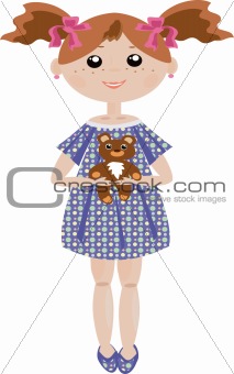Girl with bear