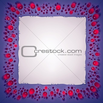 Jewels and paper sheet frame