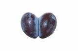 plum in the form of heart