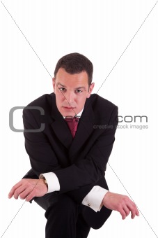 Portrait of a  business man isolated on white background. Studio shot.
