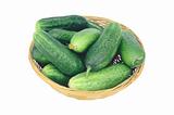 Fresh cucumbers isolated on white 