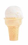 tasty milk ice cream isolated on white background 