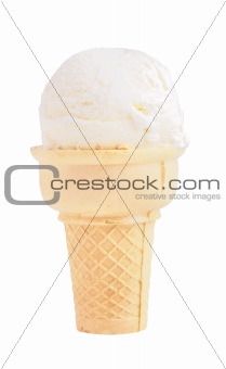 tasty milk ice cream isolated on white background 