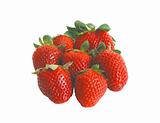 fresh strawberry fruits isolated on white background