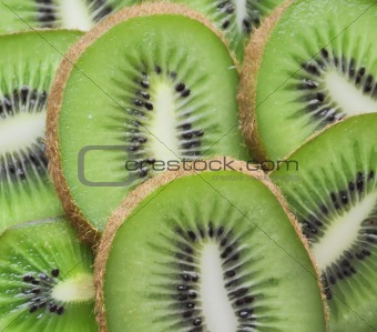 fresh tasty slices of kiwi background 