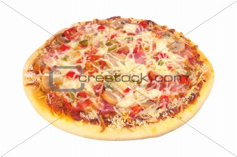 Tasty pizza isolated on white 