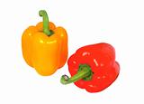 sweet peppers isolated on white