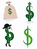 Collection of dollar signs