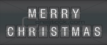 editable merry christmas on mechanical scoreboard