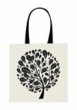Shopping bag design, art tree 