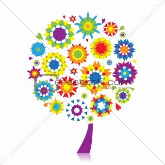 Floral tree beautiful for your design