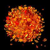 Autumn leaves background for your design