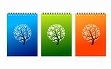 Notebook covers design, art tree