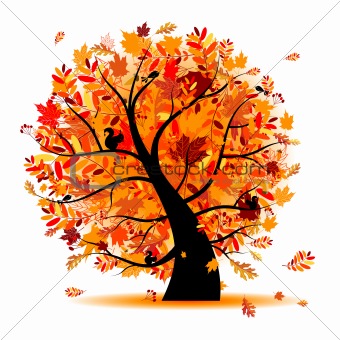Beautiful autumn tree for your design