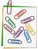 Set of colored paper clips