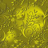 Seamless background with gold leaves