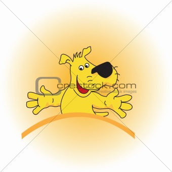 colourful puppy. Vector illustration