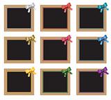 Decorative frames with a satin bows